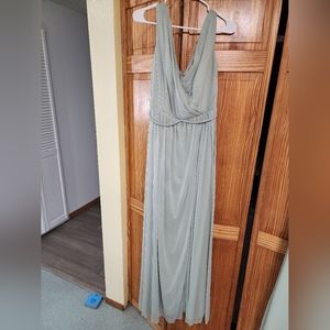 Azazie Tanicia Dusty Sage Bridesmaid Dress